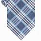 Gravata xadrez Cameron masculina Perry Ellis azul marinho tamanho único