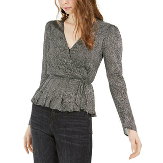 Leyden Women's Plissado WrapTop Preto Tamanho X-Grande