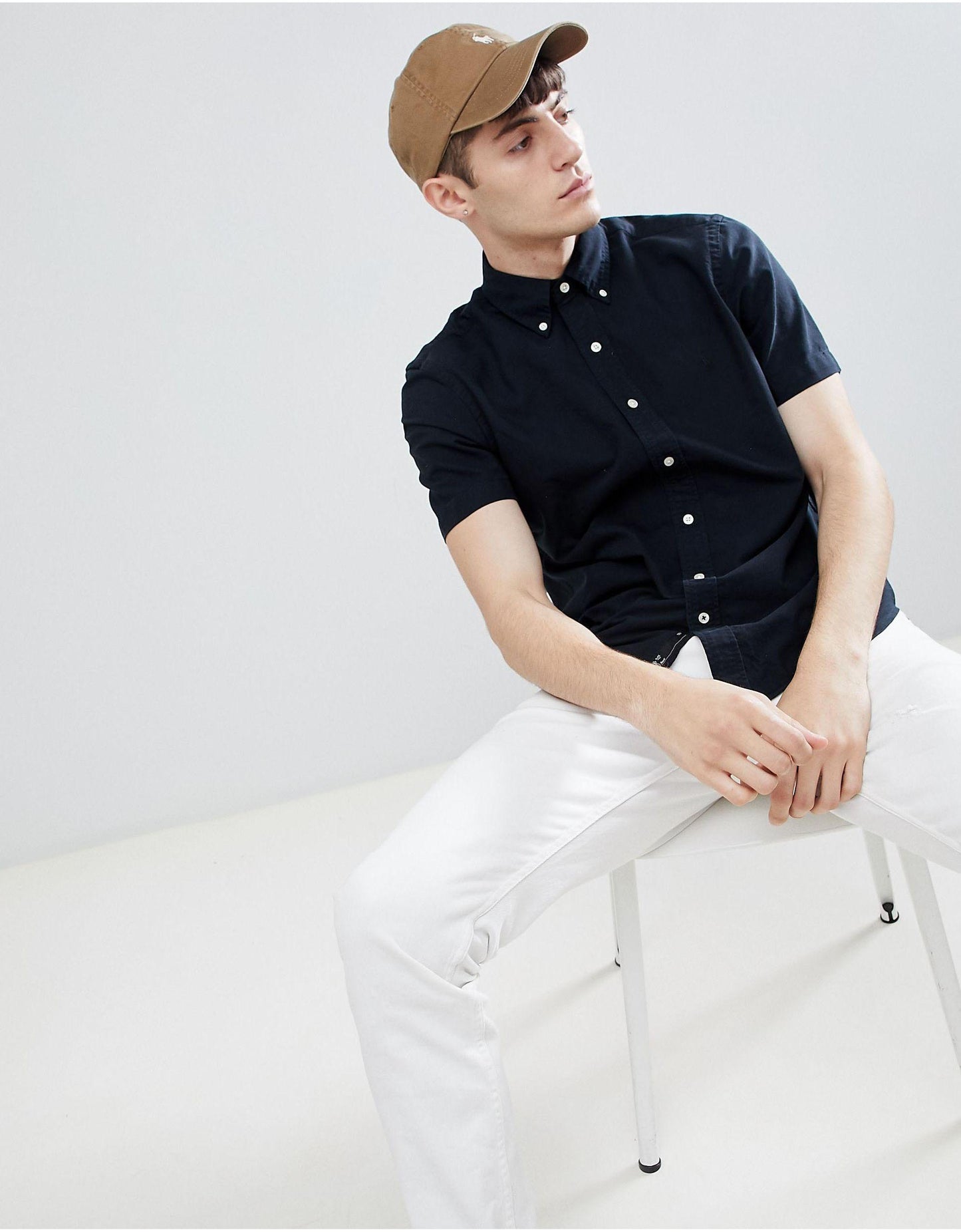 Camisa Oxford Ralph Lauren Masculina Classic-Fit Preta Tamanho P