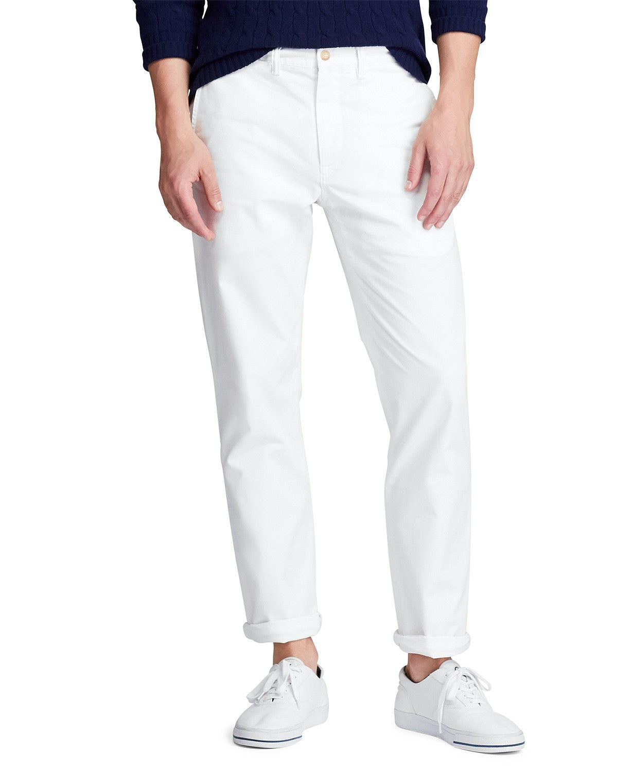 Calça Chino Ralph Lauren Masculina Straight Fit Branca Tamanho 33x32