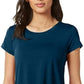 Camiseta Alfani Feminina Petite com Acabamento em Cetim, Longa e Curta, Verde, Tamanho Petite