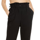 Calça feminina Danielle Bernstein Paperbag Waist Preta Tamanho Extra Pequeno