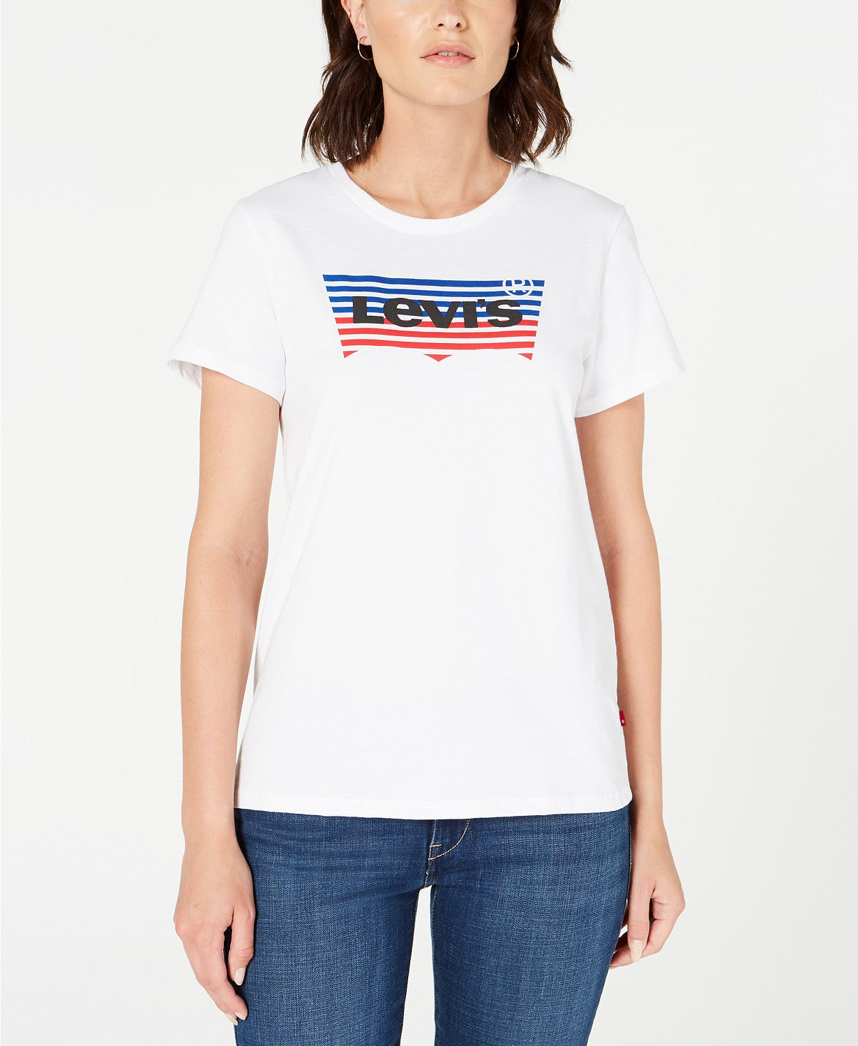 Camiseta Levi's The Perfect Cotton Batwing-Graphic Feminina Branca Tamanho P