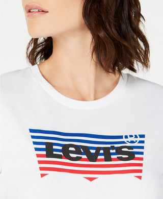 Camiseta Levi's The Perfect Cotton Batwing-Graphic Feminina Branca Tamanho P
