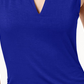 Blusa feminina com decote em V franzido, azul marinho, tamanho pequeno, da INC International Concepts