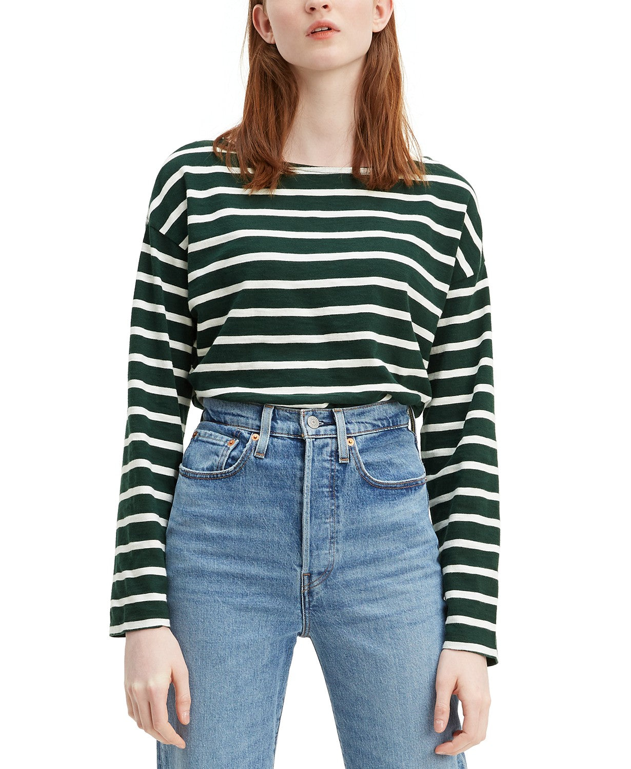 Camiseta Levi's Cora Cotton Sailor Feminina Verde Tamanho Médio