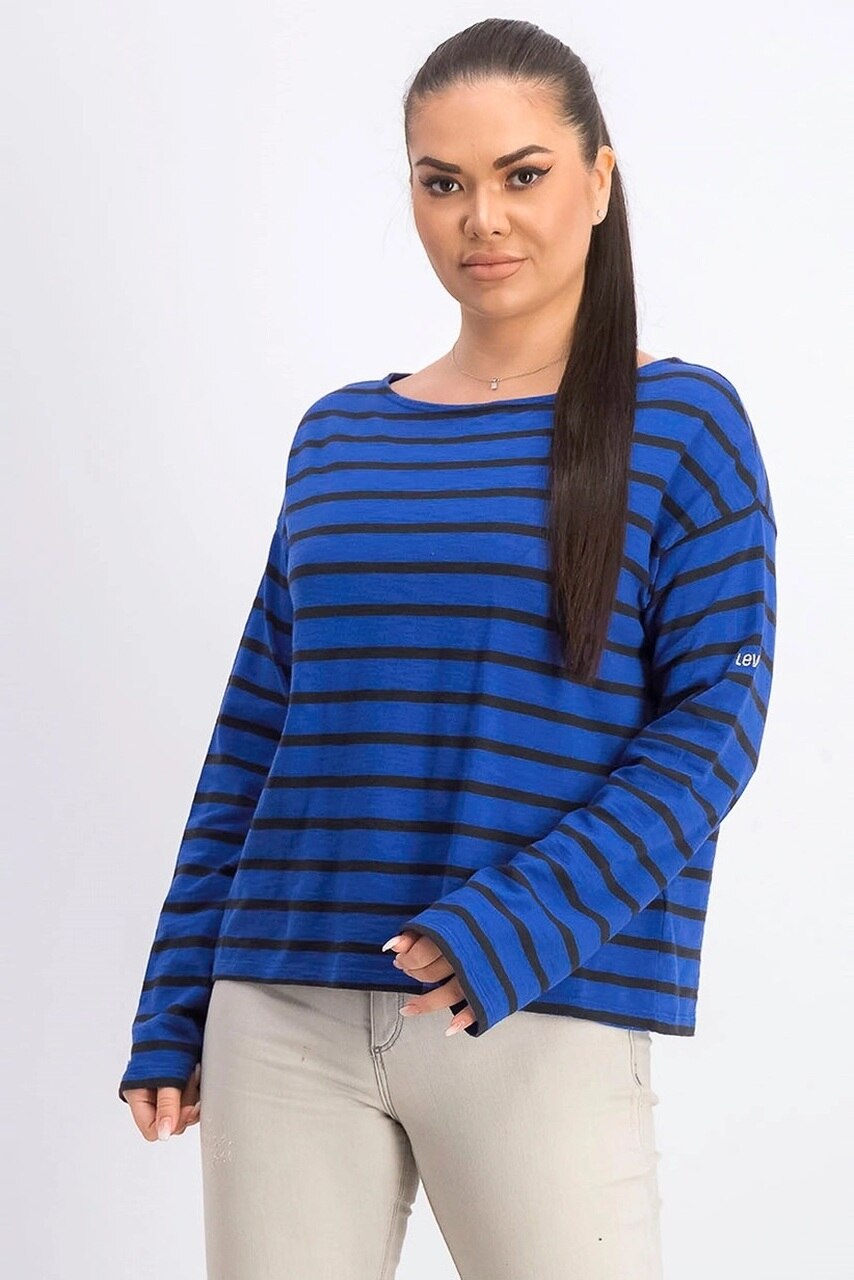 Camiseta Levi's Cora Cotton Sailor Feminina Azul Tamanho Extra Grande