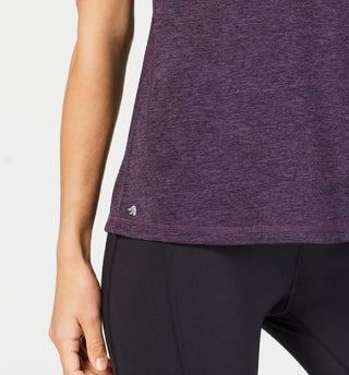 Ideology Women's Rapidry Heathered Performance T-Shirt Purple Size X-Small