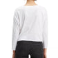 Camiseta Levi's Feminina Manga Longa Amarrada na Frente, Algodão, Branca, Tamanho Grande