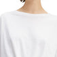 Camiseta Levi's Feminina Manga Longa Amarrada na Frente, Algodão, Branca, Tamanho Grande
