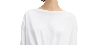 Camiseta Levi's Feminina Manga Longa Amarrada na Frente, Algodão, Branca, Tamanho Grande