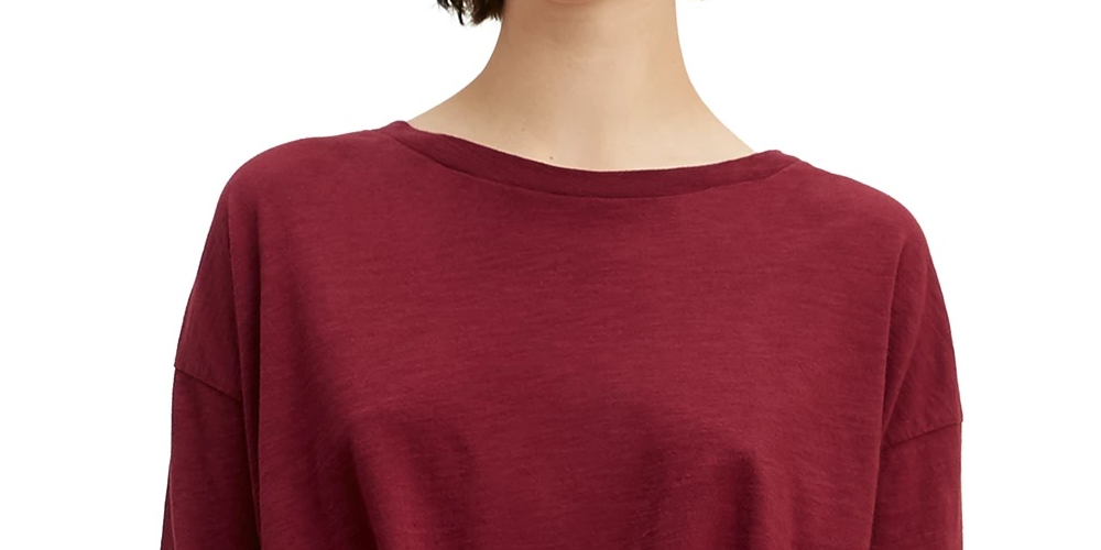 Camiseta Levi's Greta Cotton Feminina Amarrada na Frente, Vermelha, Tamanho Grande