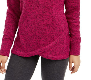 Suéter feminino Ideology com gola alta, rosa escuro, tamanho pequeno