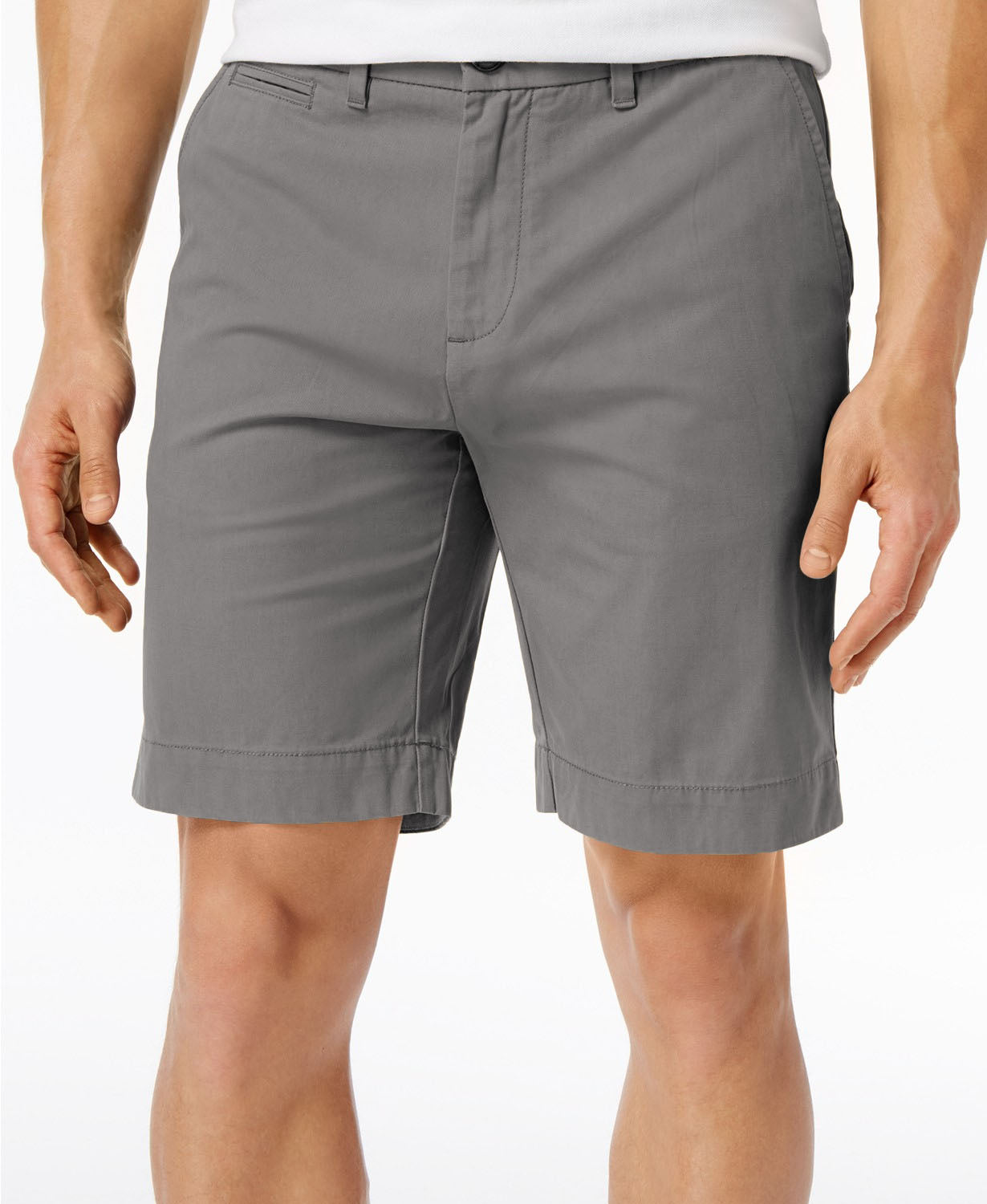 Shorts Tommy Hilfiger Plus TH Flex Stretch 9" Masculino Cinza Tamanho 42W