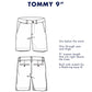 Shorts Tommy Hilfiger Plus TH Flex Stretch 9" Masculino Cinza Tamanho 42W