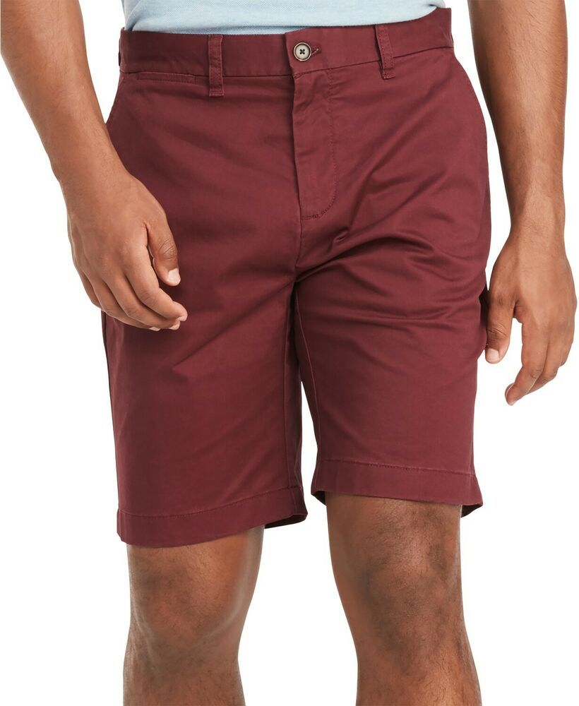 Shorts Tommy Hilfiger Th Flex Stretch 9" Masculino Vermelho Tamanho 40