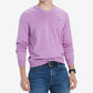 Suéter Tommy Hilfiger Signature com decote em V masculino, roxo, tamanho pequeno
