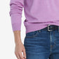 Suéter Tommy Hilfiger Signature com decote em V masculino, roxo, tamanho pequeno
