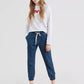Calça jogger jeans Levi's feminina Jet Set Cotton Denim, azul, tamanho médio