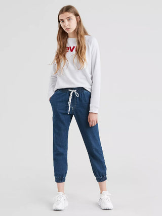 Levi's Women's Jet Set Cotton Denim Jogger Pants Blue Size Medium