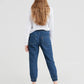 Calça jogger jeans Levi's feminina Jet Set Cotton Denim, azul, tamanho médio