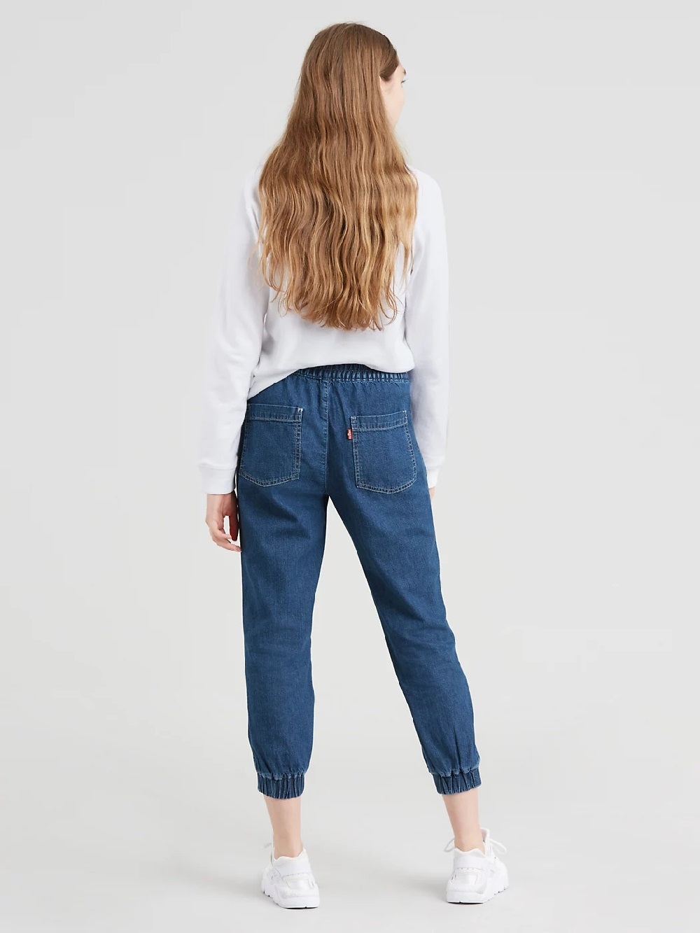Calça jogger jeans Levi's feminina Jet Set Cotton Denim, azul, tamanho médio