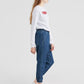 Calça jogger jeans Levi's feminina Jet Set Cotton Denim, azul, tamanho médio