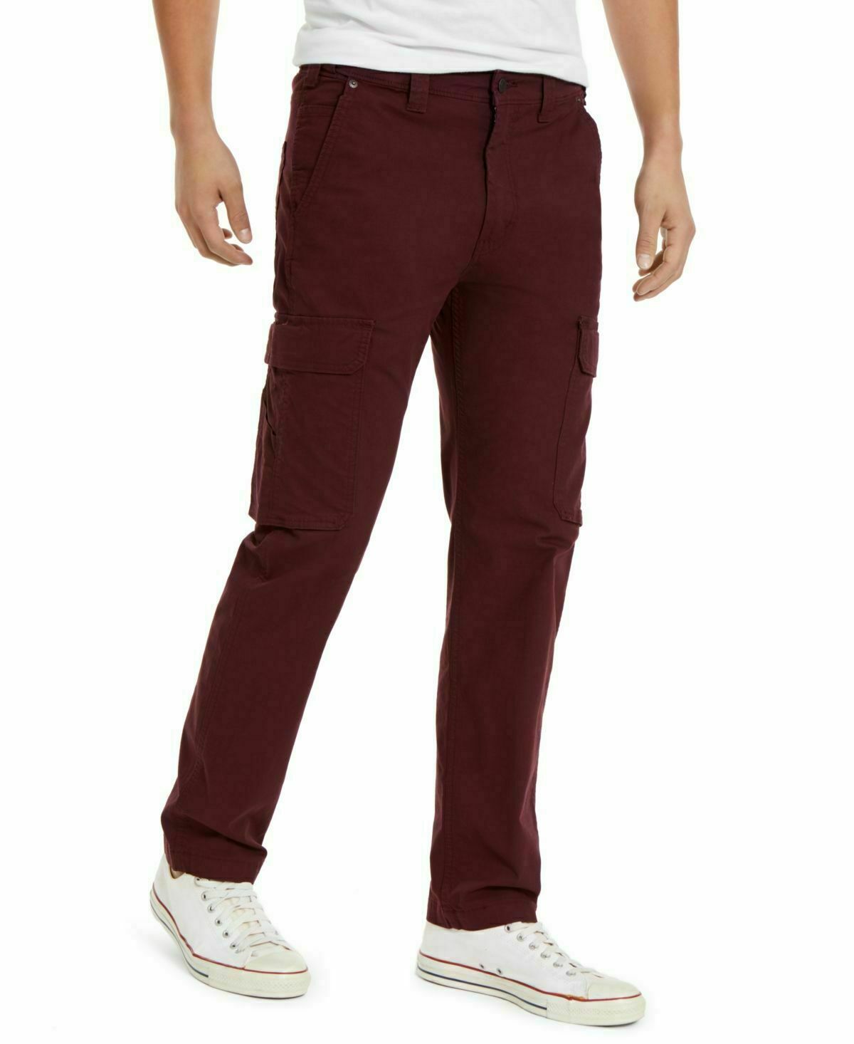 Calça cargo Levi's 502 Aviator Tapered Masculina, tamanho 33x32, vinho