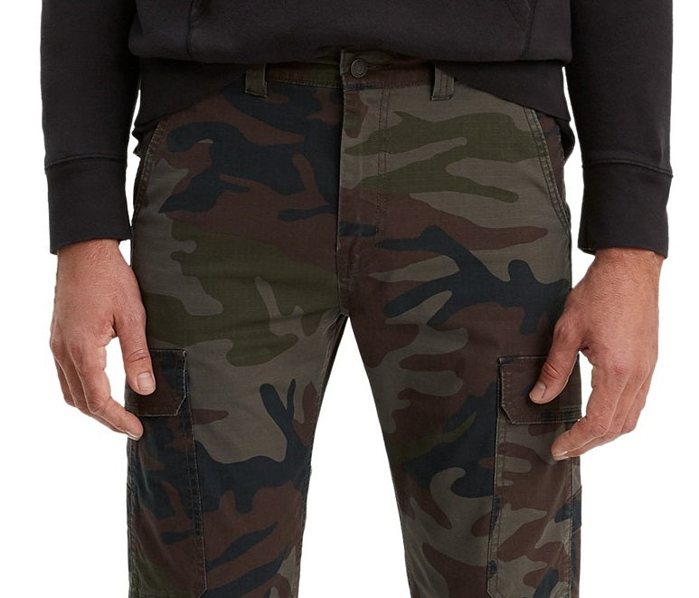 Calça cargo Levi's 502 Aviator Tapered masculina, vermelha, tamanho 32x32