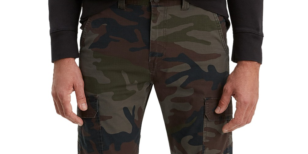 Calça cargo Levi's 502 Aviator Tapered masculina, verde, tamanho 29x32