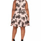 Vestido feminino plus size estampado em linha A, rosa, tamanho 24, da City Studios