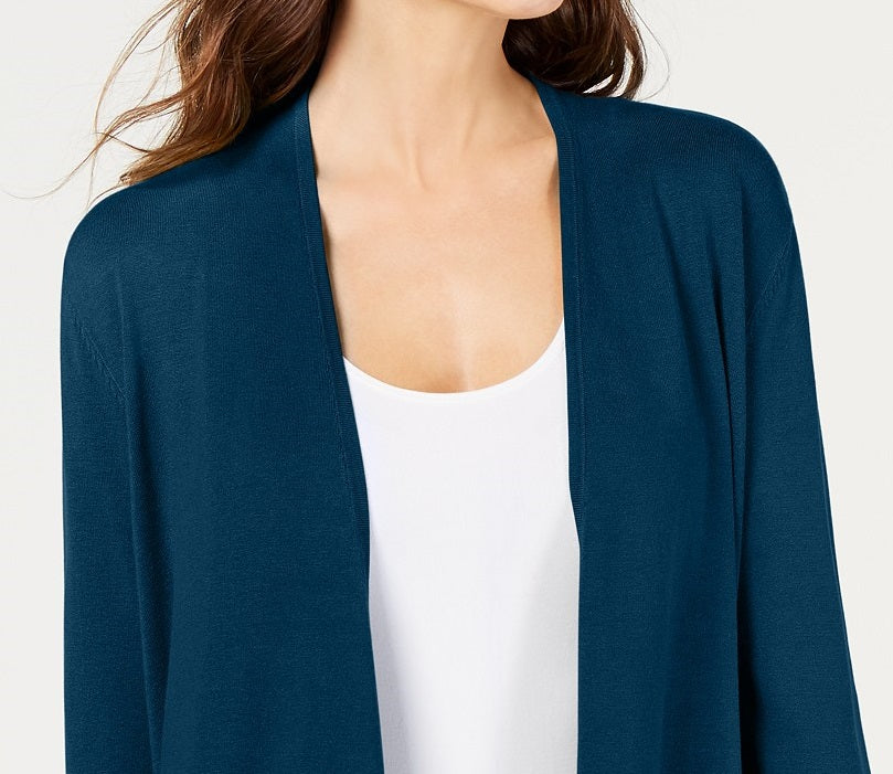 Cardigan Alfani Feminino Manga Amarrada Verde Tamanho P