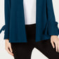 Cardigan Alfani Feminino Manga Amarrada Verde Tamanho P