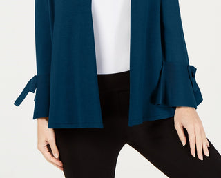 Cardigan Alfani Feminino Manga Amarrada Verde Tamanho P