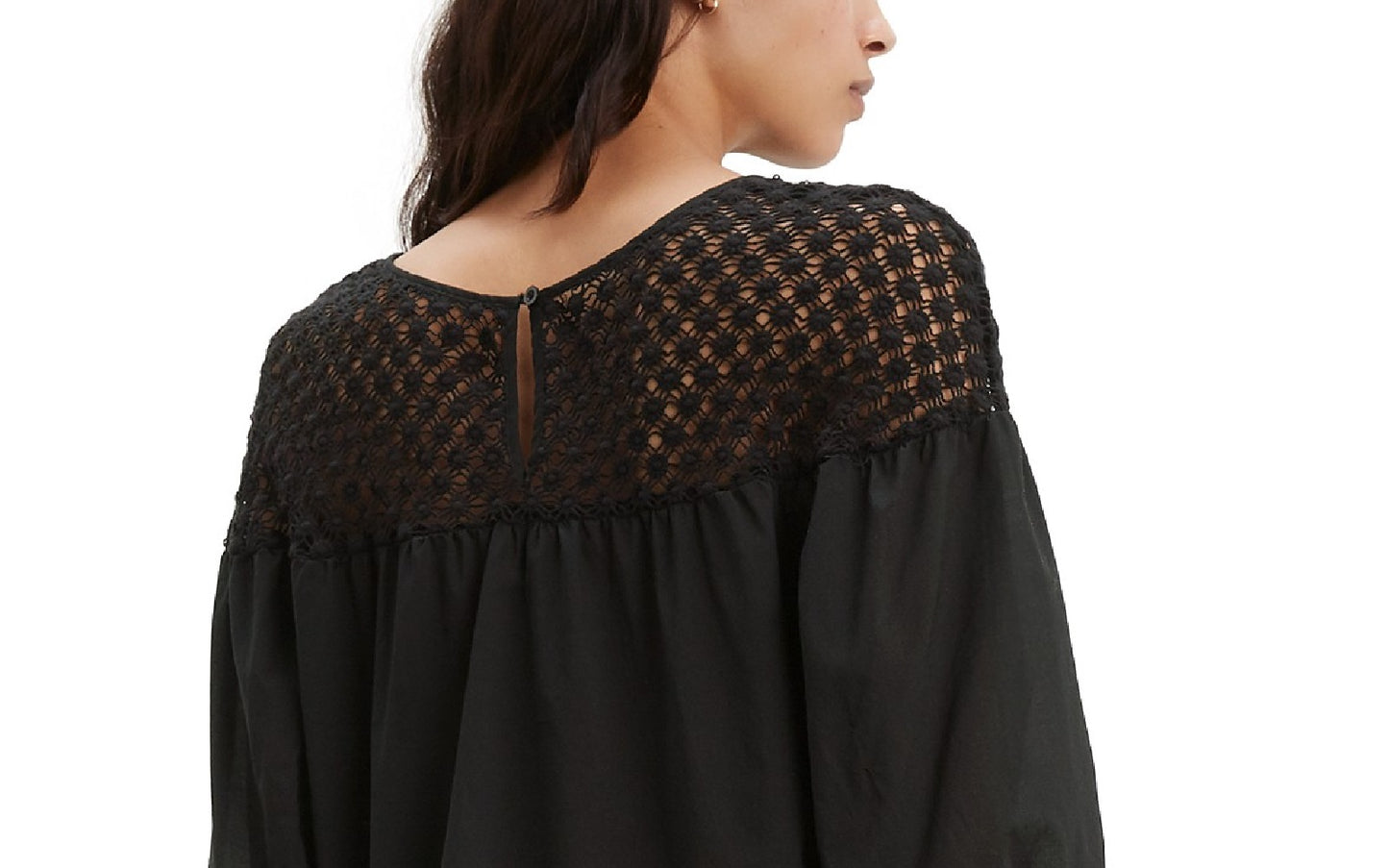 Camiseta Levi's Noe Lace-Contrast Feminina Preta Tamanho Grande