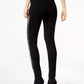 Calça skinny feminina INC International Concepts Petite em couro sintético e contraste, preta, tamanho 0