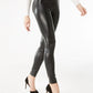 Calça skinny feminina de couro sintético da INC International Concepts, preta, tamanho 4 P