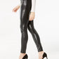 Calça skinny feminina de couro sintético da INC International Concepts, preta, tamanho 4 P