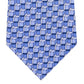 Gravata de seda com estampa geométrica azul-claro e escuro Michael Kors masculina, tamanho regular, azul-marinho