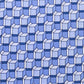 Gravata de seda com estampa geométrica azul-claro e escuro Michael Kors masculina, tamanho regular, azul-marinho