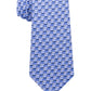 Gravata de seda com estampa geométrica azul-claro e escuro Michael Kors masculina, tamanho regular, azul-marinho