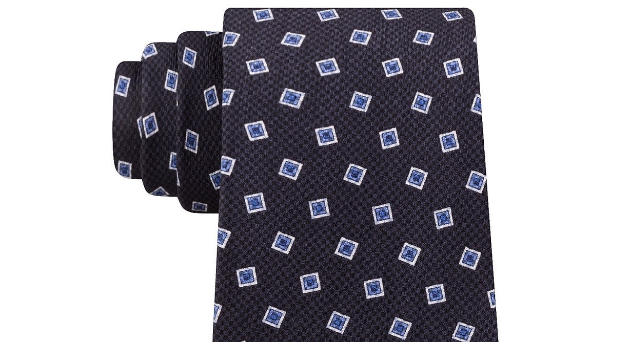 Gravata Artisinal Pixelated Masculina Michael Kors Preta Tamanho Regular