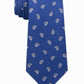 Gravata masculina Michael Kors, tamanho médio, azul, estampada, 100% seda, tamanho regular