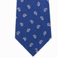 Gravata masculina Michael Kors, tamanho médio, azul, estampada, 100% seda, tamanho regular