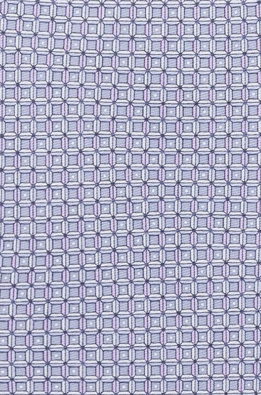 Gravata de sarja de seda Michaler Kors Classic Geo Cube masculina, cinza, tamanho único