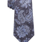 Gravata Michael Kors Fine Line Paisley Masculina Carvão Tamanho Regular