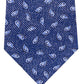 Gravata masculina clássica Michael Kors em sarja de seda com pinho tossido, tamanho azul-marinho, regular