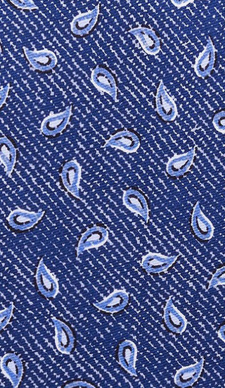 Gravata masculina clássica Michael Kors em sarja de seda com pinho tossido, tamanho azul-marinho, regular