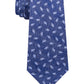 Gravata masculina clássica Michael Kors em sarja de seda com pinho tossido, tamanho azul-marinho, regular