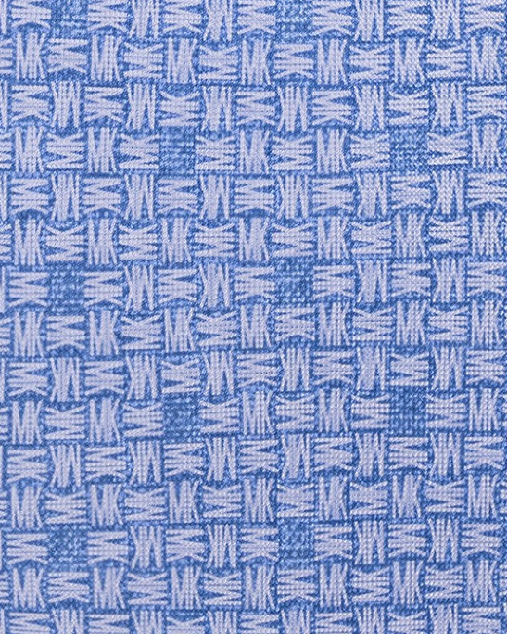 Gravata de sarja de seda com logotipo cruzado clássico Michael Kors masculino, tamanho regular, azul-marinho